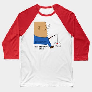 A funny map of Connecticut 3 Baseball T-Shirt